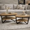 Vane Living Salontafels|Emmy Salontafel S driehoek Naturel mangohout 70cm