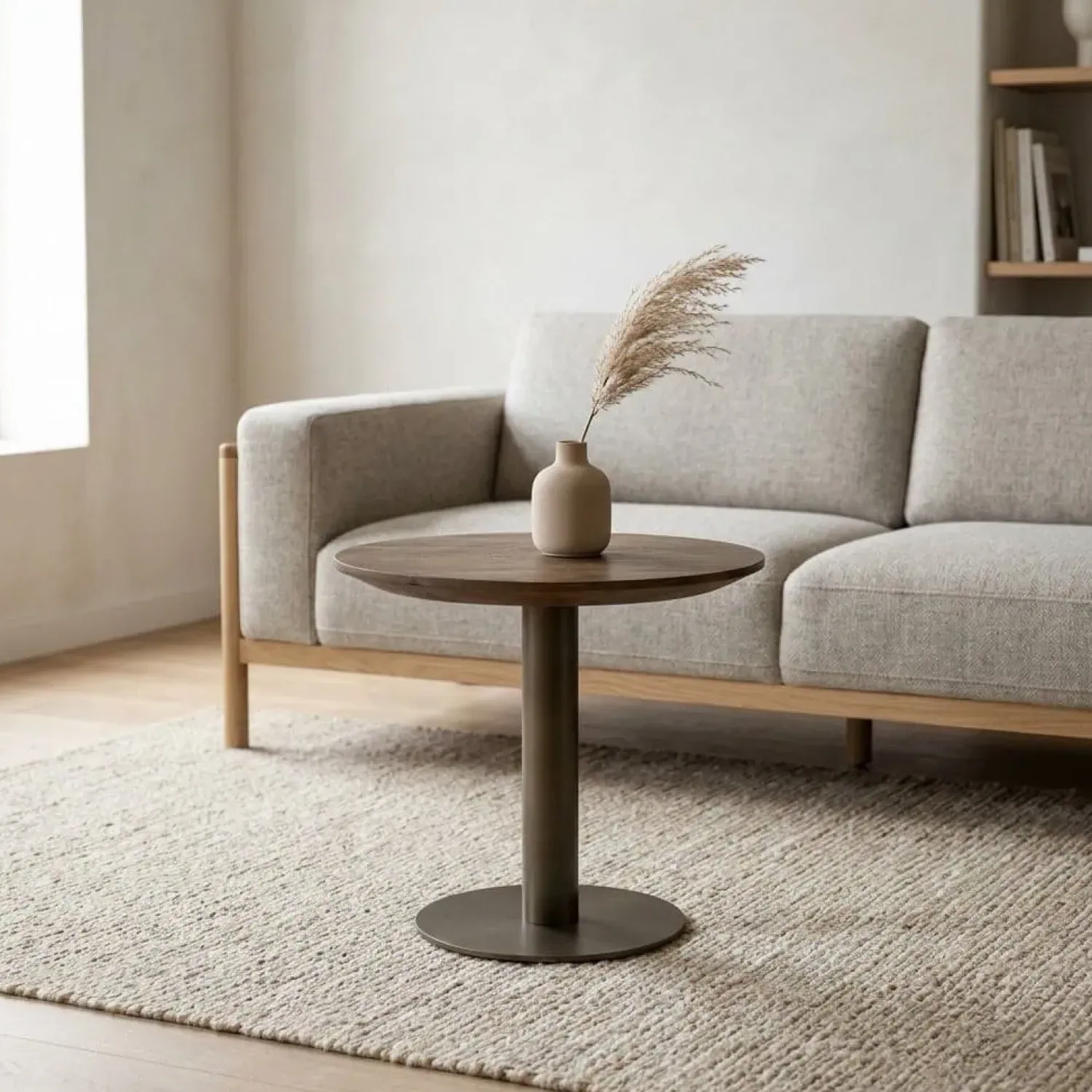 Eleonora Salontafels|Esila Salontafel rond Bruin 50cm