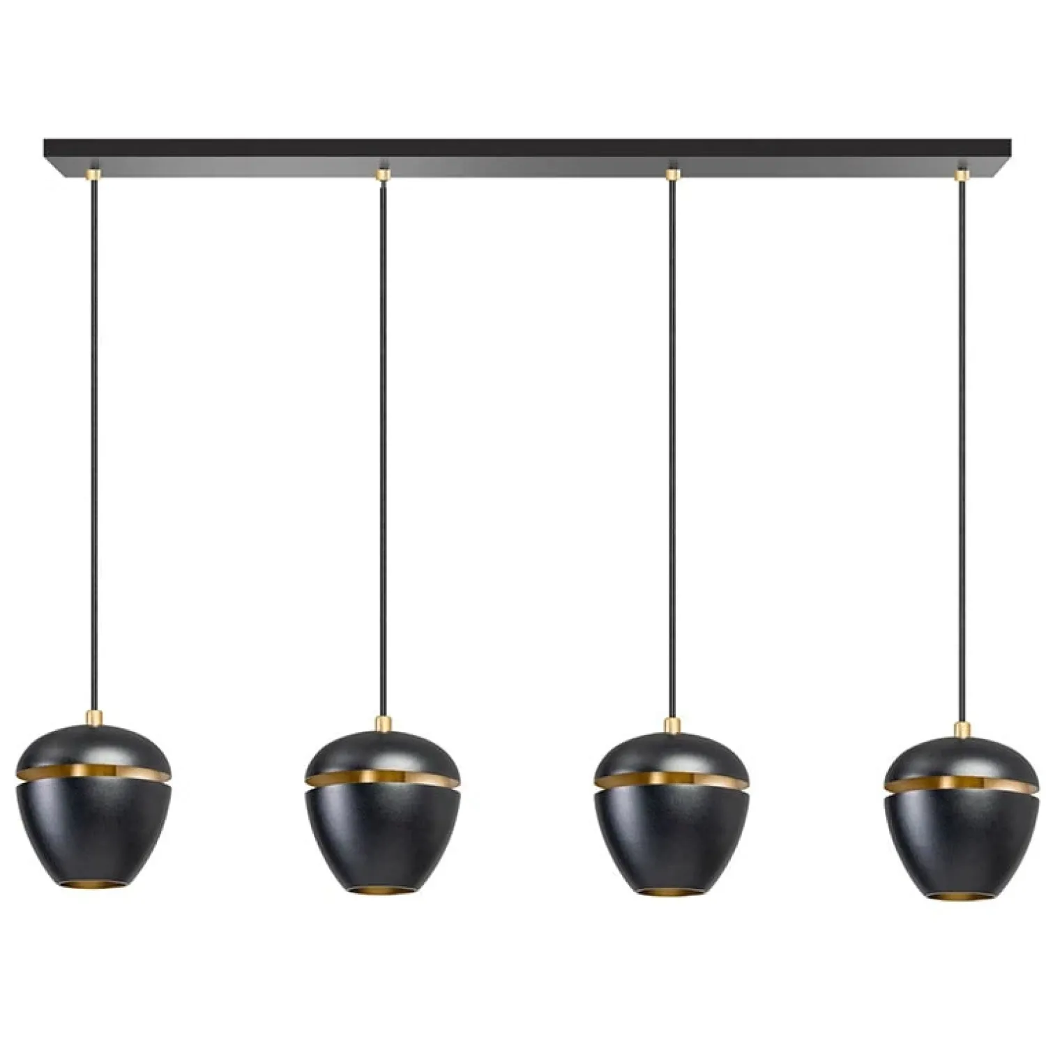 Trading Lighting Hanglampen|ETH Claire 4-lichts hanglamp zwart/goud