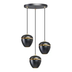 Trading Lighting Hanglampen|ETH Claire 3-lichts hanglamp zwart/goud
