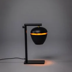 Trading Lighting Bureaulampen|Tafellampen|ETH Claire 1-lichts tafellamp zwart/goud