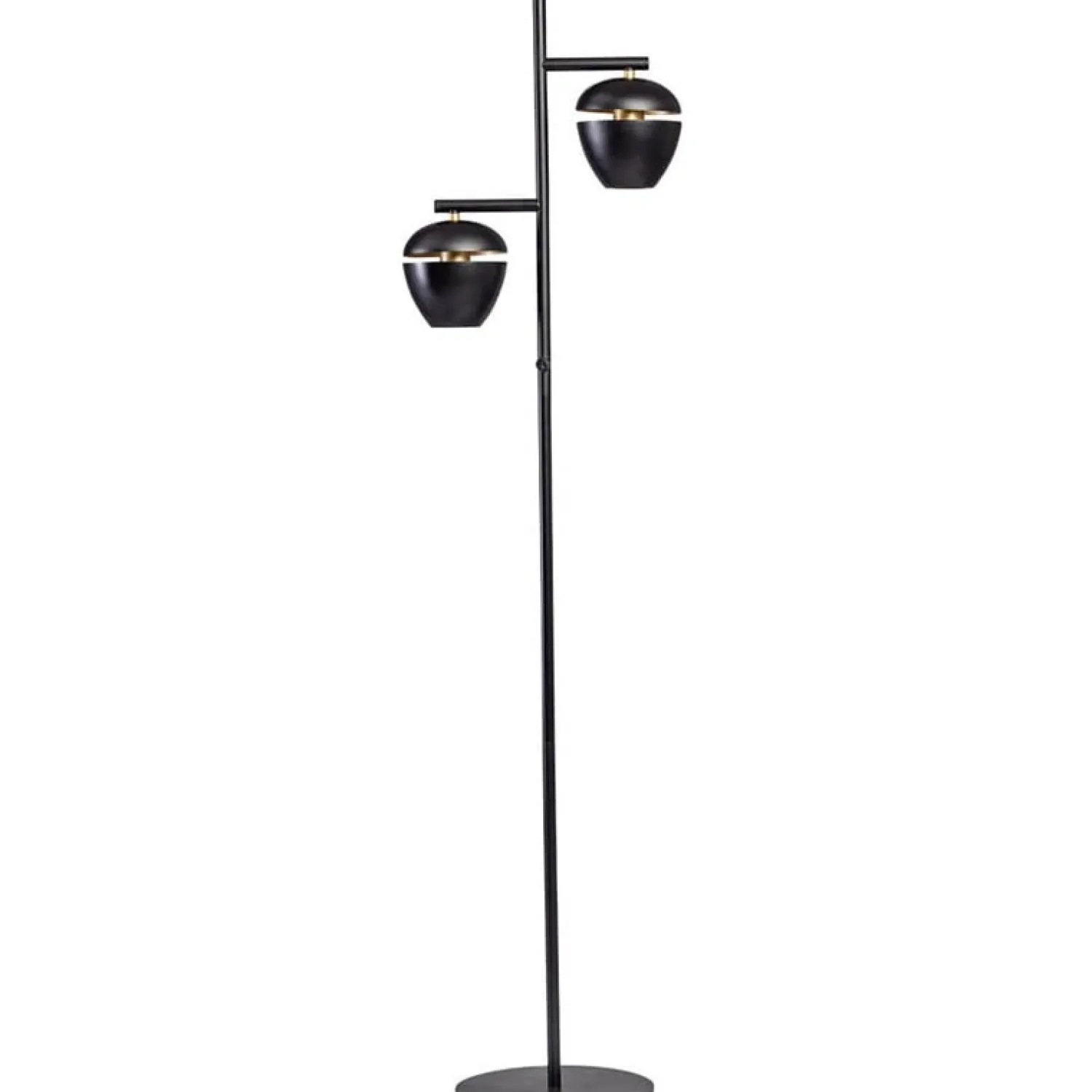 Trading Lighting Vloerlampen|ETH Claire 2-lichts vloerlamp zwart/goud
