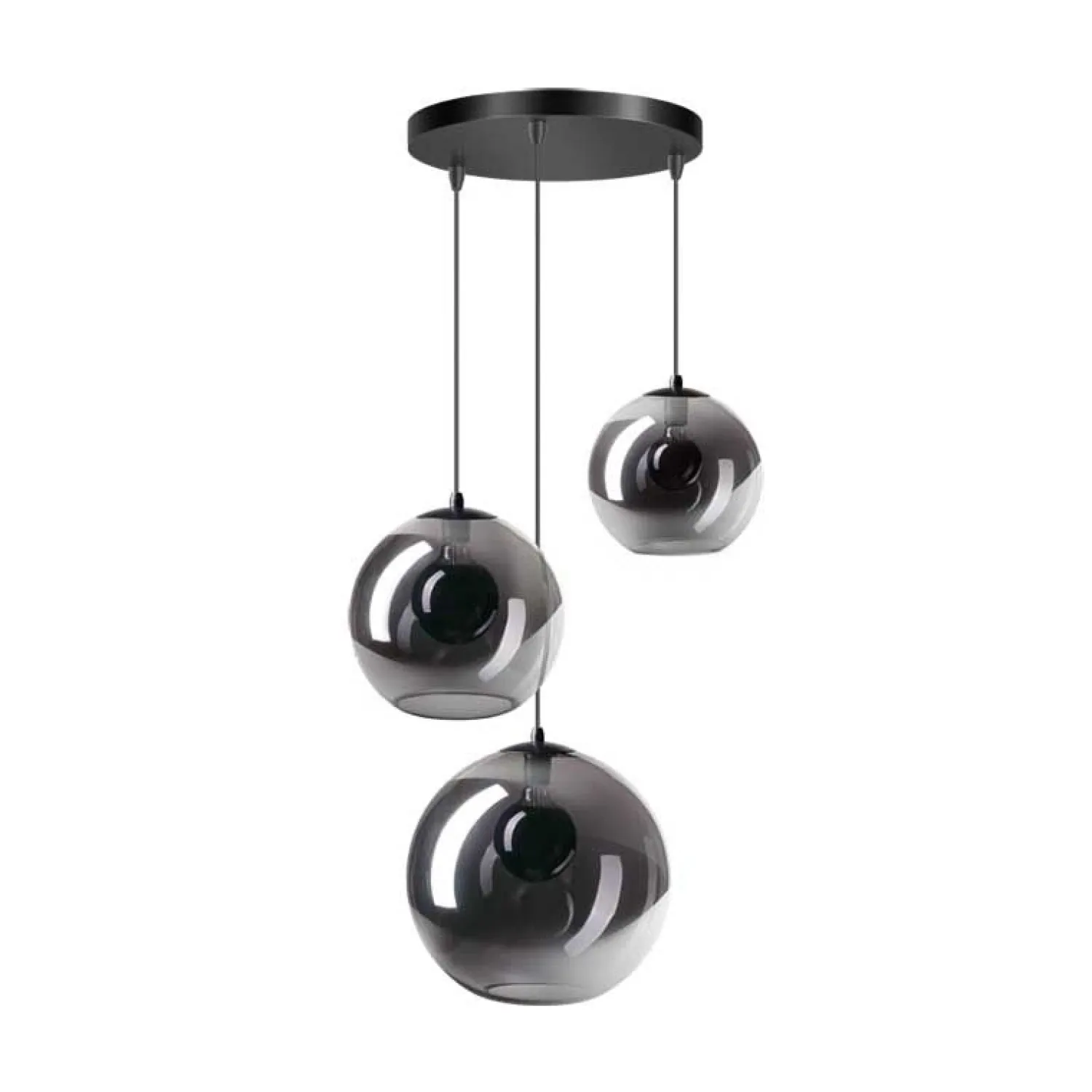 Trading Lighting Hanglampen|Glazen Hanglamp|ETH Valora hanglamp getrapt 3-lichts 50cm
