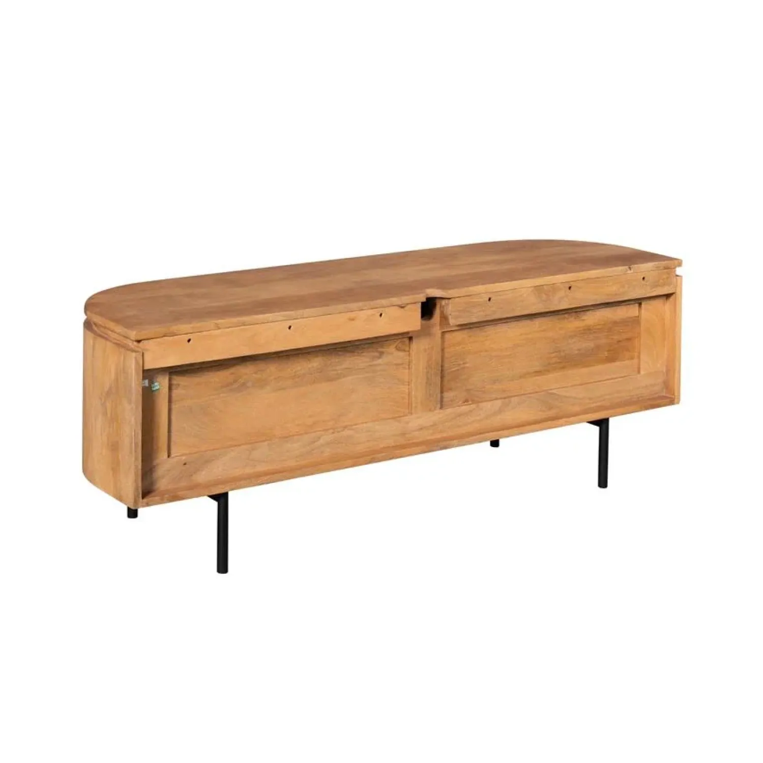 Furndea Industriele Kasten|Tv Meubels|Evi Zwevend Tv meubel Naturel Mangohout 120cm