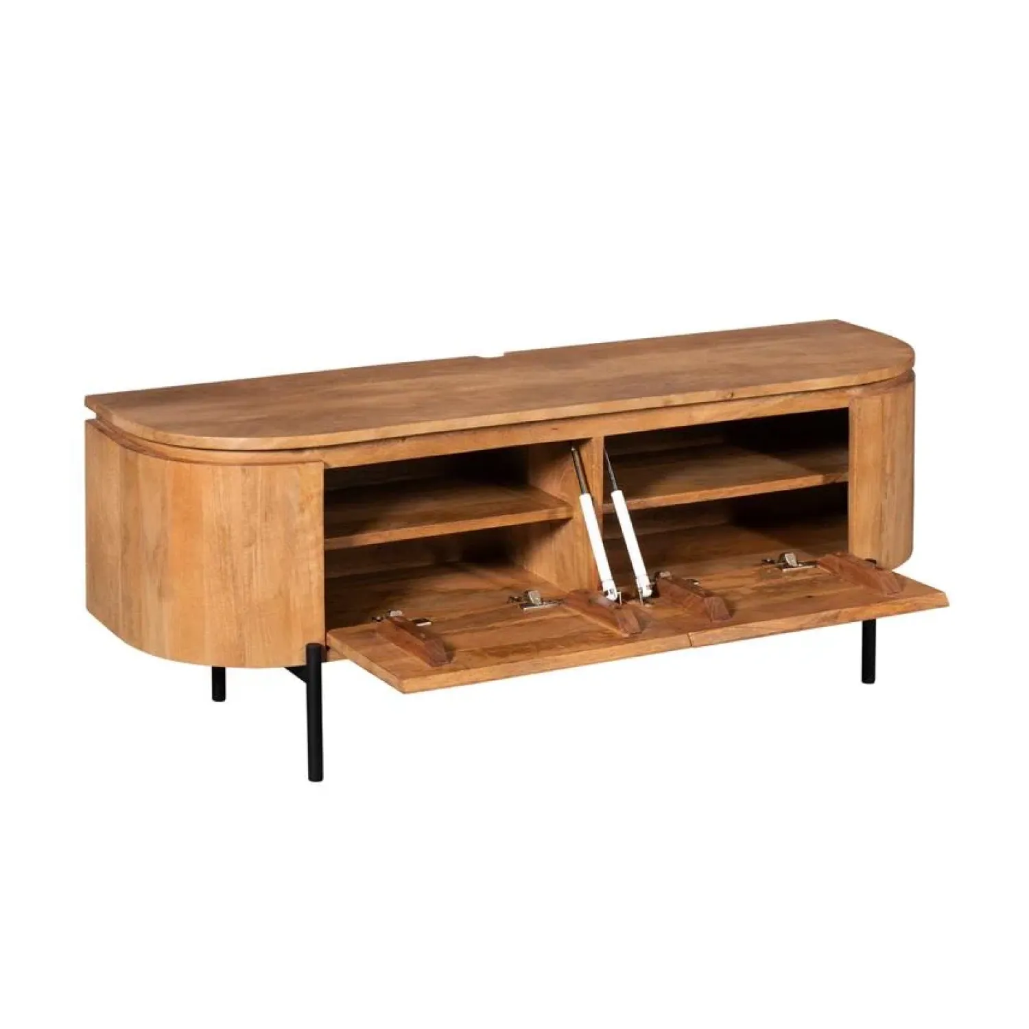 Furndea Industriele Kasten|Tv Meubels|Evi Zwevend Tv meubel Naturel Mangohout 120cm
