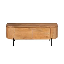 Furndea Industriele Kasten|Tv Meubels|Evi Zwevend Tv meubel Naturel Mangohout 120cm