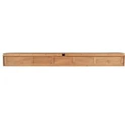 Furndea Industriele Kasten|Tv Meubels|Evi Zwevend Tv meubel Naturel Mangohout 280cm