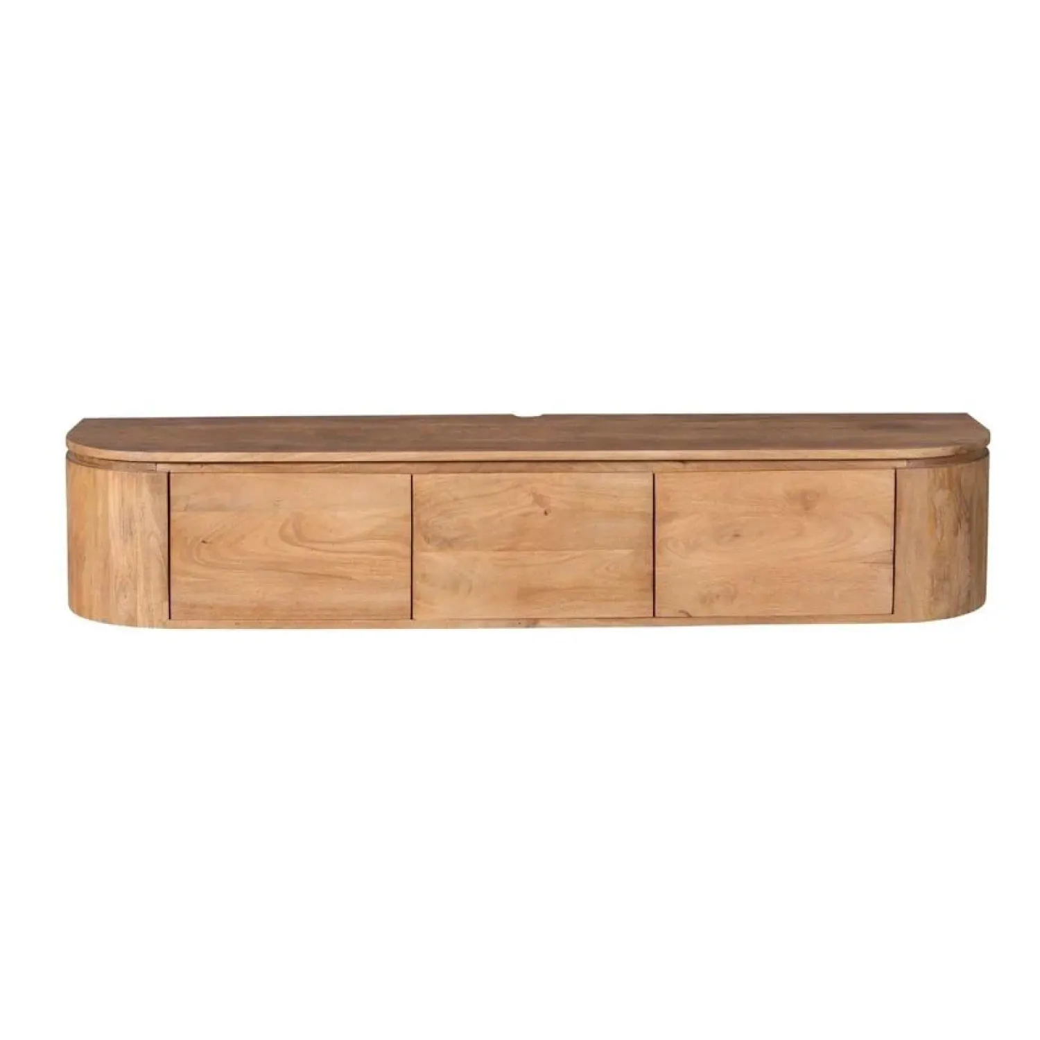 Furndea Industriele Kasten|Tv Meubels|Evi Zwevend Tv meubel Naturel Mangohout 160cm