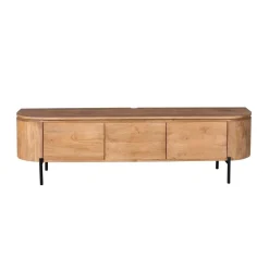 Furndea Industriele Kasten|Tv Meubels|Evi Zwevend Tv meubel Naturel Mangohout 160cm