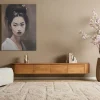 Furndea Industriele Kasten|Tv Meubels|Evi Zwevend Tv meubel Naturel Mangohout 240cm