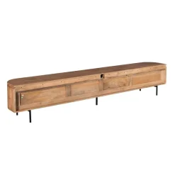Furndea Industriele Kasten|Tv Meubels|Evi Zwevend Tv meubel Naturel Mangohout 240cm