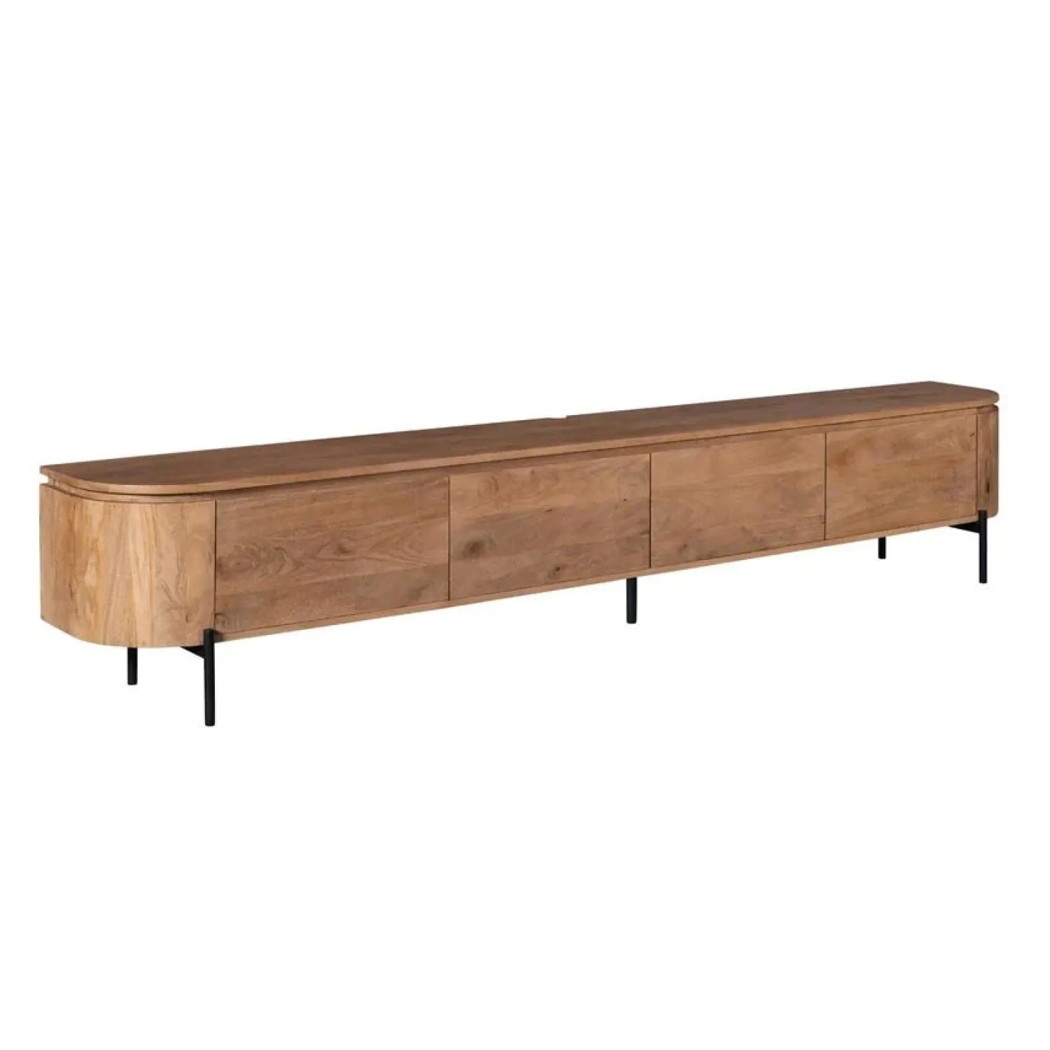 Furndea Industriele Kasten|Tv Meubels|Evi Zwevend Tv meubel Naturel Mangohout 240cm