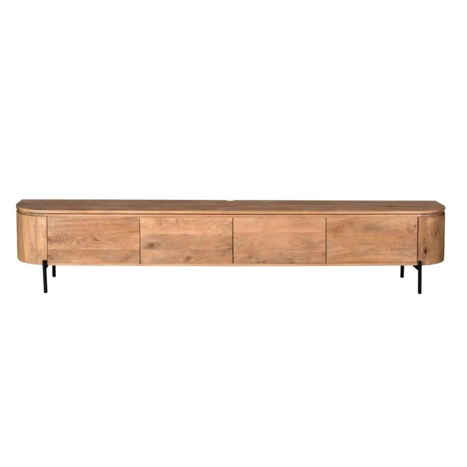 Furndea Industriele Kasten|Tv Meubels|Evi Zwevend Tv meubel Naturel Mangohout 200cm