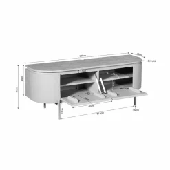 Furndea Industriele Kasten|Tv Meubels|Evi Zwevend Tv meubel Taupe Mangohout 120cm