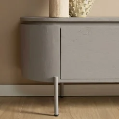 Furndea Industriele Kasten|Tv Meubels|Evi Zwevend Tv meubel Taupe Mangohout 200cm