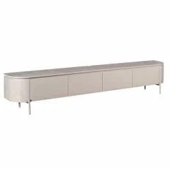 Furndea Industriele Kasten|Tv Meubels|Evi Zwevend Tv meubel Taupe Mangohout 200cm