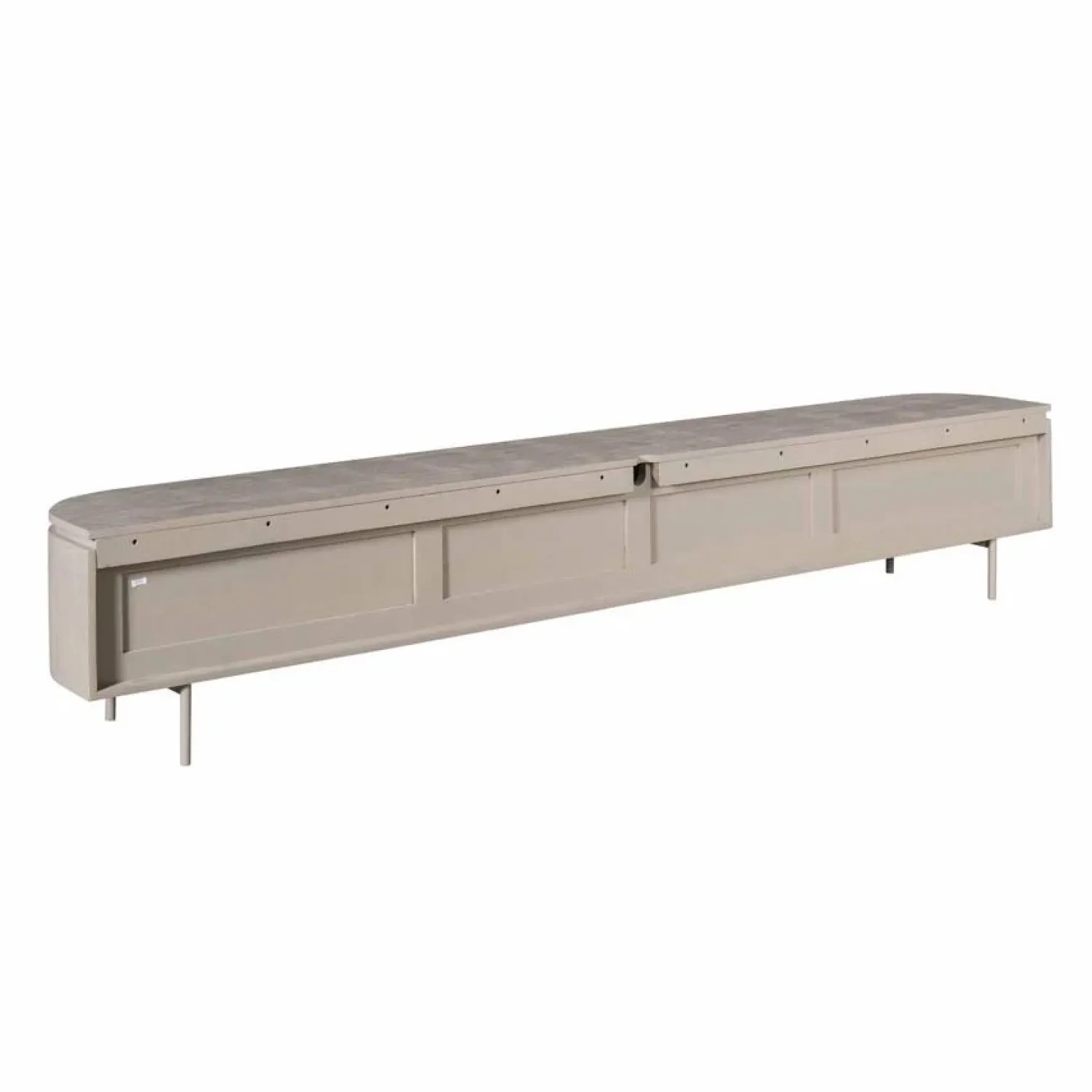 Furndea Industriele Kasten|Tv Meubels|Evi Zwevend Tv meubel Taupe Mangohout 200cm