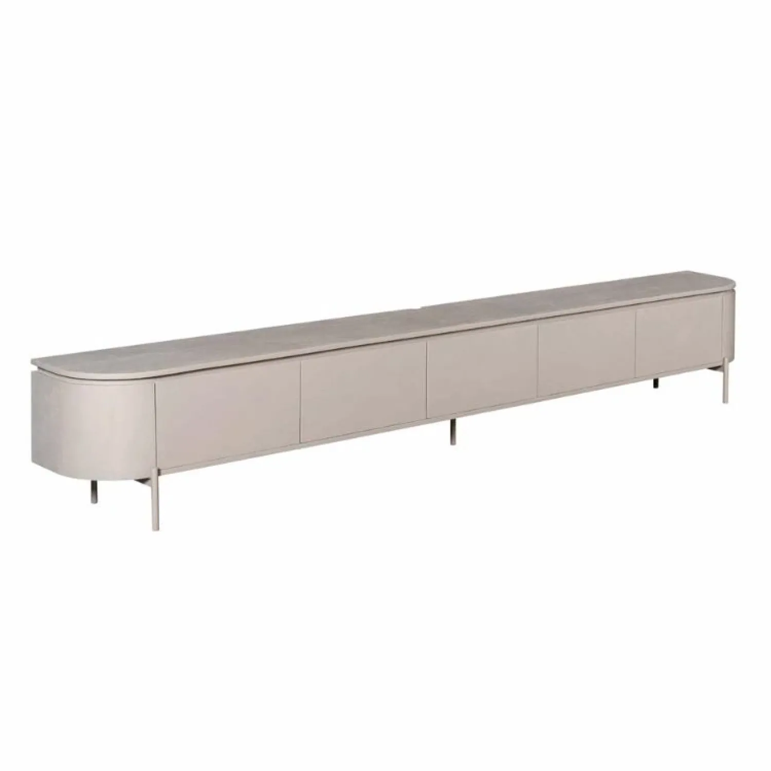 Furndea Industriele Kasten|Tv Meubels|Evi Zwevend Tv meubel Taupe Mangohout 280cm
