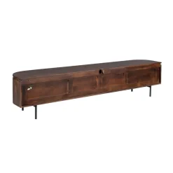Furndea Industriele Kasten|Tv Meubels|Evi Zwevend Tv meubel Walnoot Mangohout 200cm