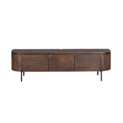 Furndea Industriele Kasten|Tv Meubels|Evi Zwevend Tv meubel Walnoot Mangohout 160cm