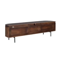 Furndea Industriele Kasten|Tv Meubels|Evi Zwevend Tv meubel Walnoot Mangohout 160cm