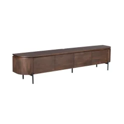 Furndea Industriele Kasten|Tv Meubels|Evi Zwevend Tv meubel Walnoot Mangohout 240cm