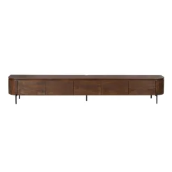 Furndea Industriele Kasten|Tv Meubels|Evi Zwevend Tv meubel Walnoot Mangohout 280cm