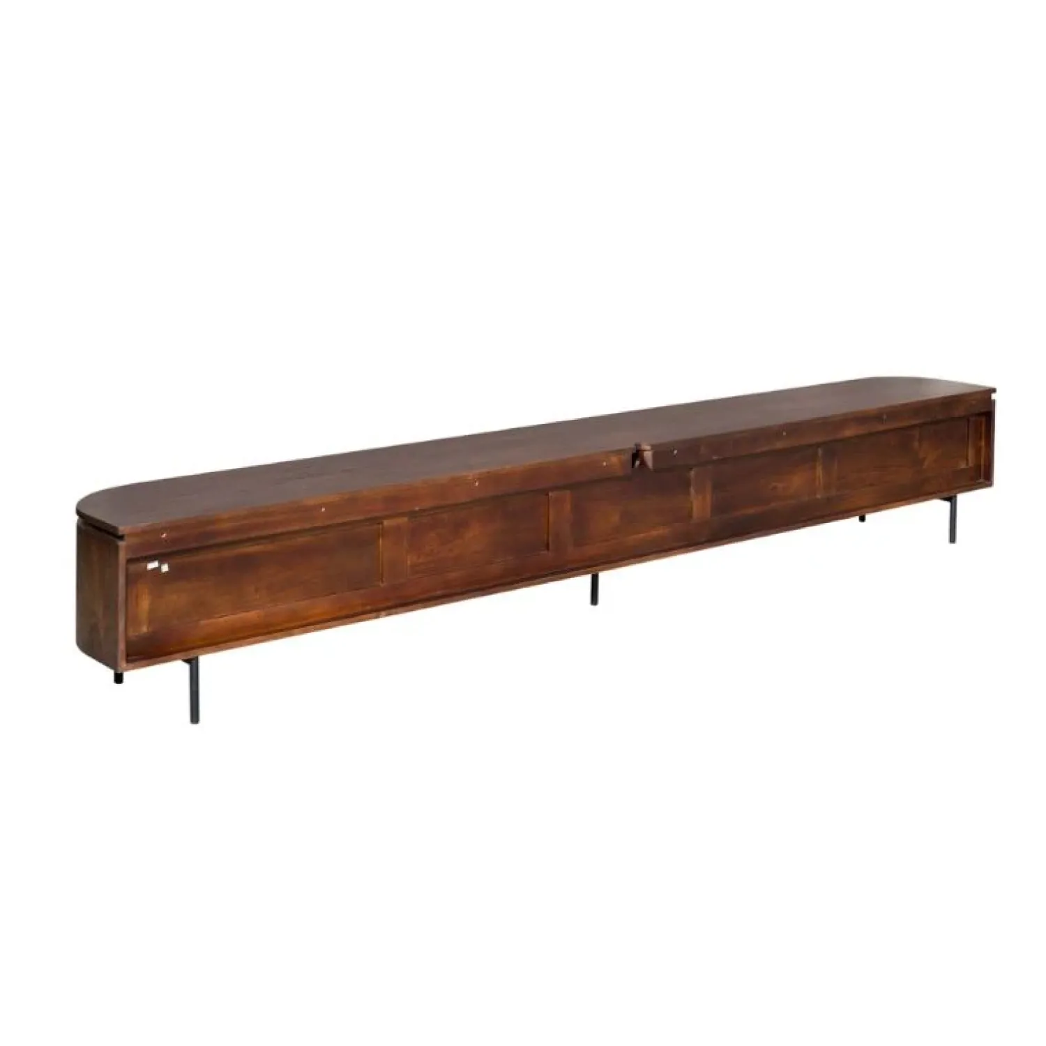 Furndea Industriele Kasten|Tv Meubels|Evi Zwevend Tv meubel Walnoot Mangohout 280cm