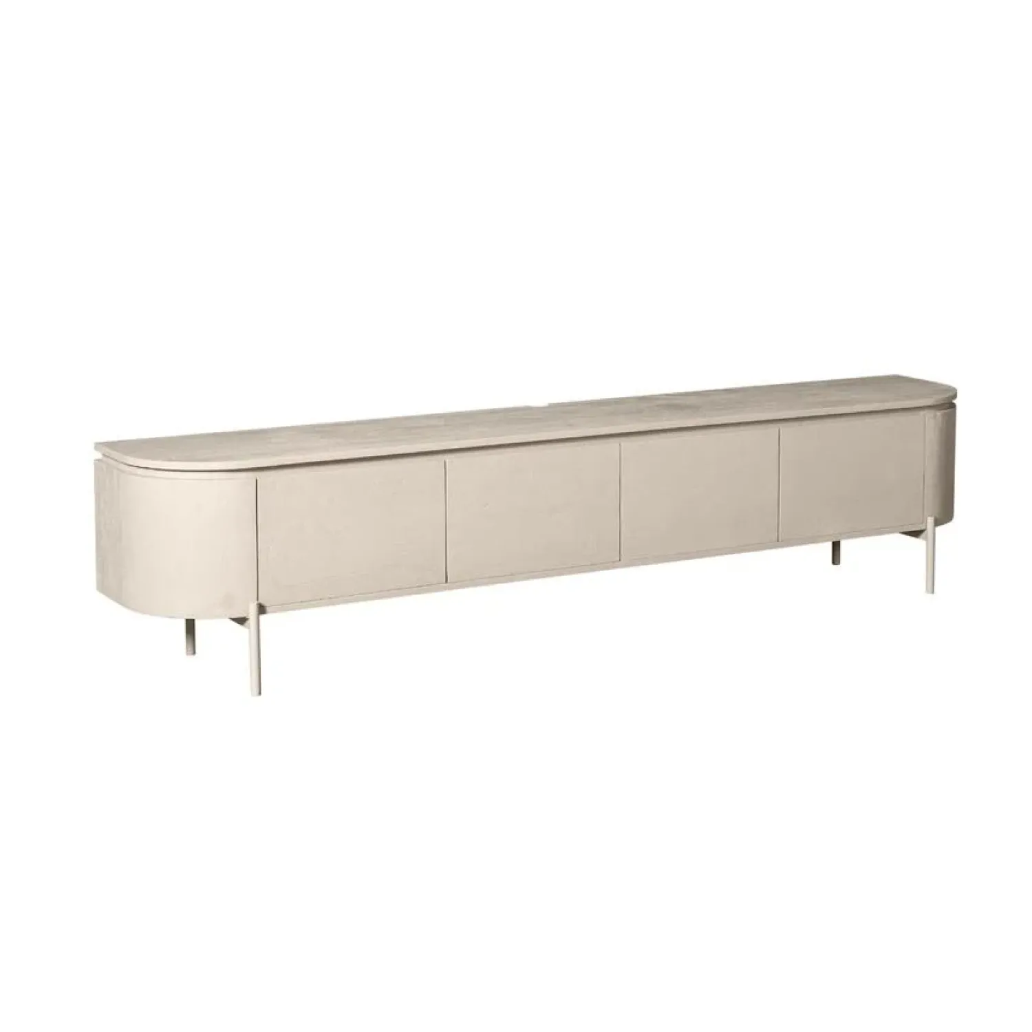 Furndea Industriele Kasten|Tv Meubels|Evi Zwevend Tv meubel Zand Mangohout 200cm