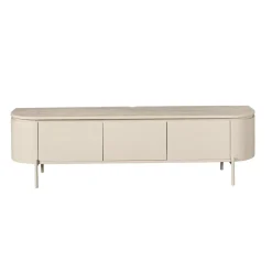 Furndea Industriele Kasten|Tv Meubels|Evi Zwevend Tv meubel Zand Mangohout 160cm