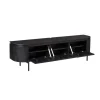 Furndea Industriele Kasten|Tv Meubels|Evi Zwevend Tv meubel Zwart Mangohout 160cm