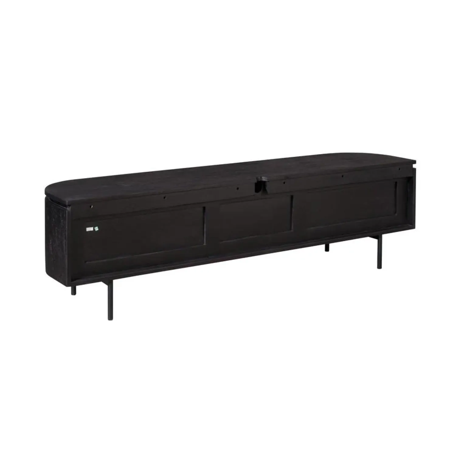 Furndea Industriele Kasten|Tv Meubels|Evi Zwevend Tv meubel Zwart Mangohout 160cm