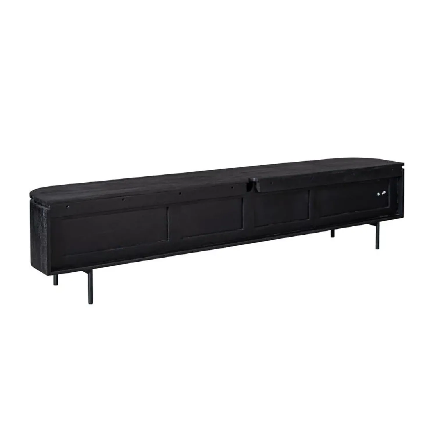 Furndea Industriele Kasten|Tv Meubels|Evi Zwevend Tv meubel Zwart Mangohout 200cm