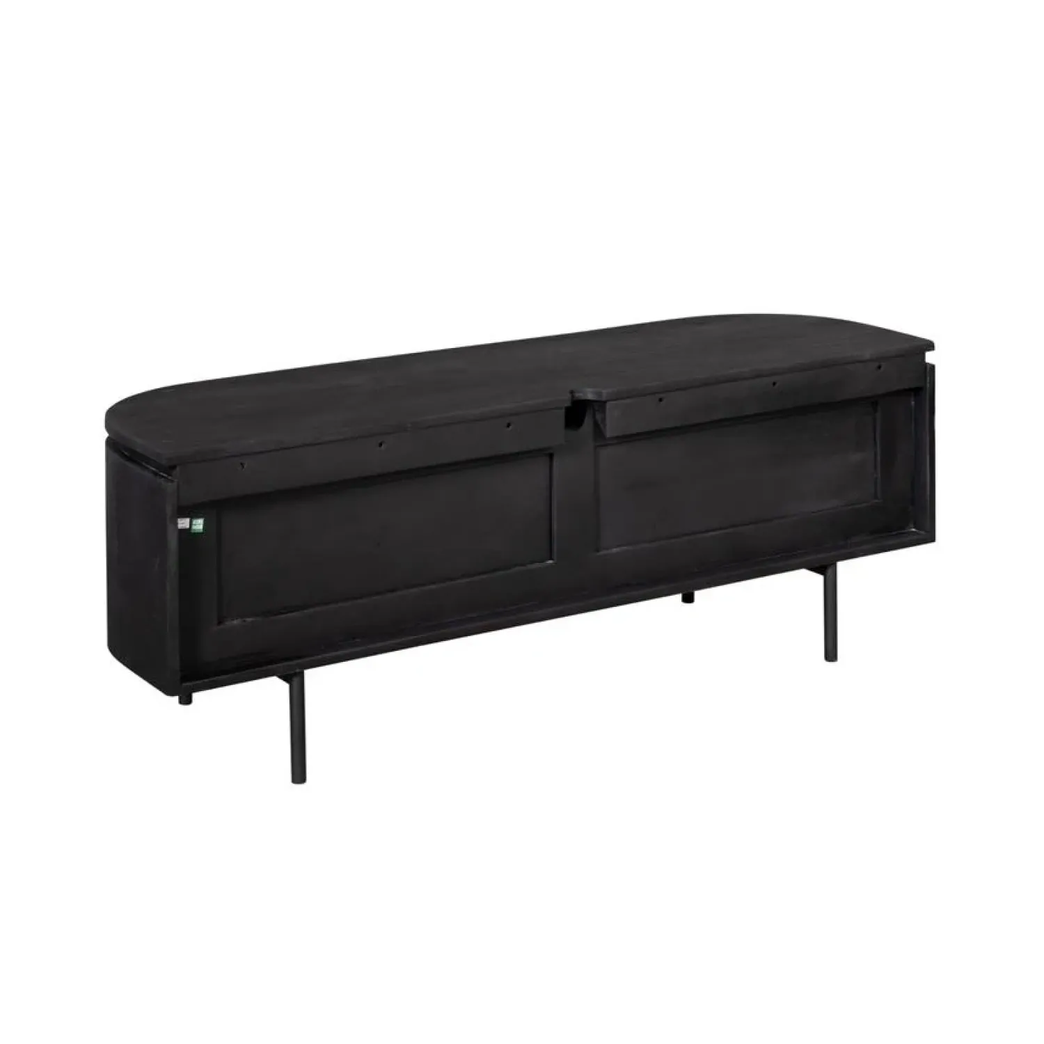 Furndea Industriele Kasten|Tv Meubels|Evi Zwevend Tv meubel Zwart Mangohout 120cm