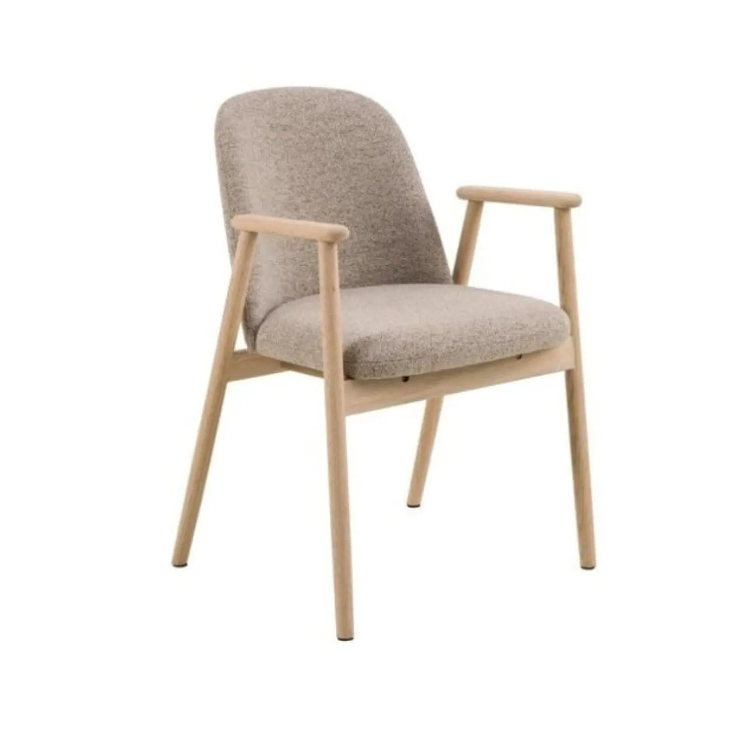 Nordhavn Eetkamerstoelen|Evron Eetkamerstoel Beige met naturel poten