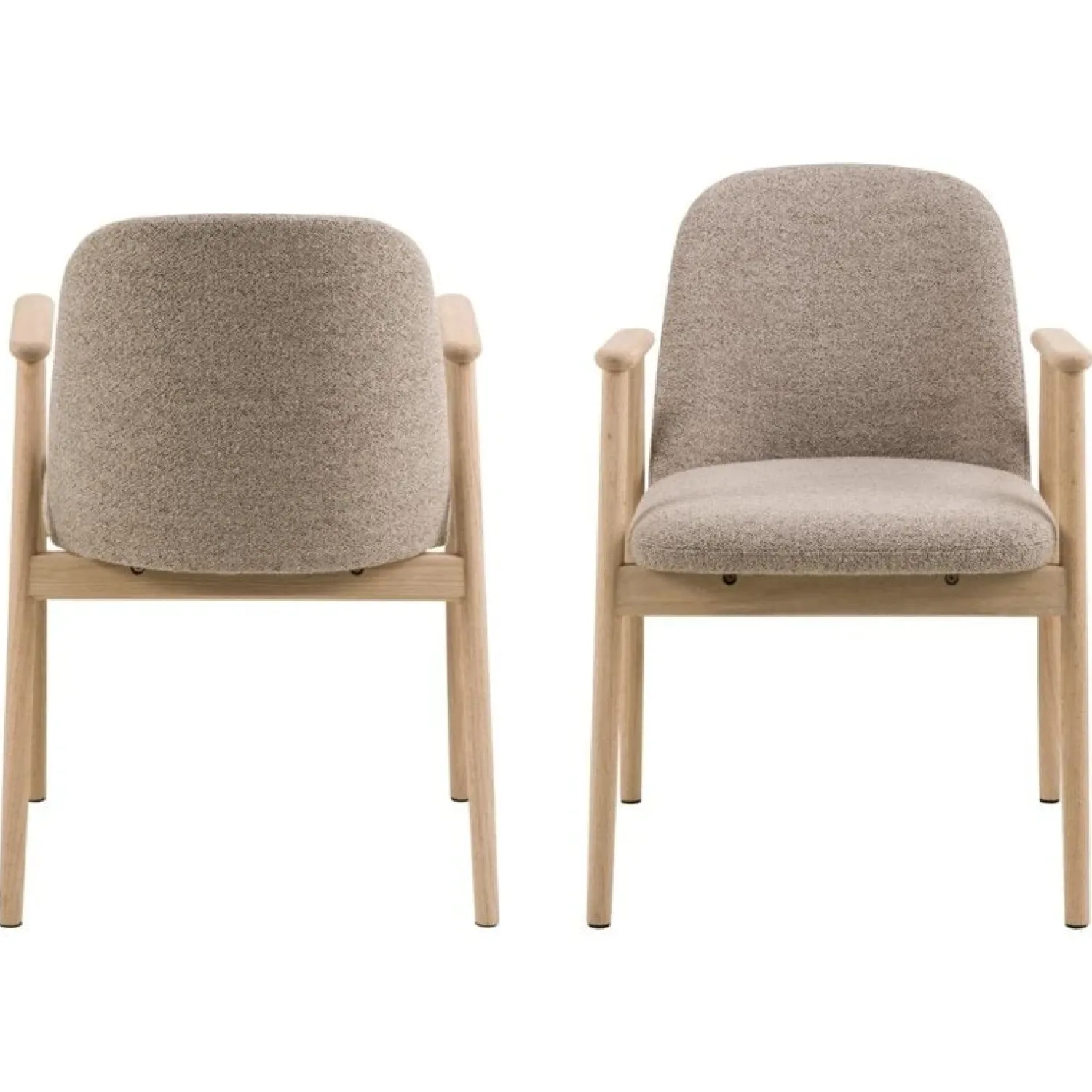 Nordhavn Eetkamerstoelen|Evron Eetkamerstoel Beige met naturel poten