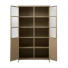 WOOOD Vitrinekasten|Industriele Kasten|Exhibit Vitrinekast metaal khaki 99 cm