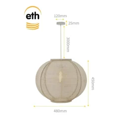 Trading Lighting Hanglampen|Fabric 1-lichts Hanglamp Zand 48cm