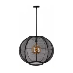 Trading Lighting Hanglampen|Fabric 1-lichts Hanglamp Zwart 68cm