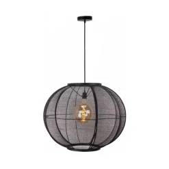 Trading Lighting Hanglampen|Fabric 1-lichts Hanglamp Zwart 78cm