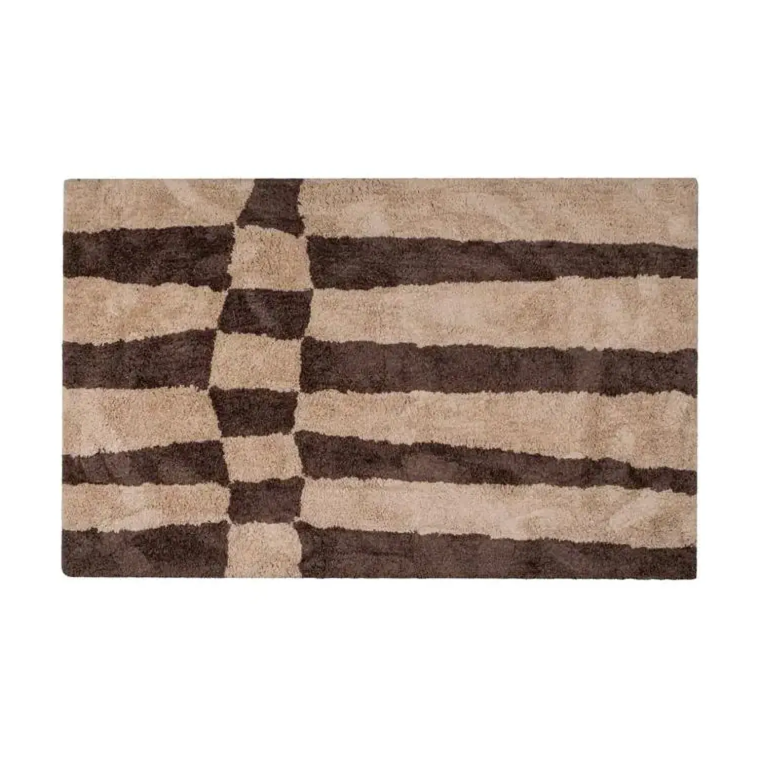 WOOOD Vloerkleden|Fafa Vloerkleed grafisch dessin naturel/bruin 200x300cm