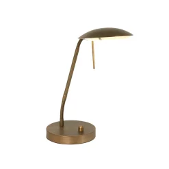 Steinmex Bureaulampen|Fargo 1-lichts Bureaulamp Brons