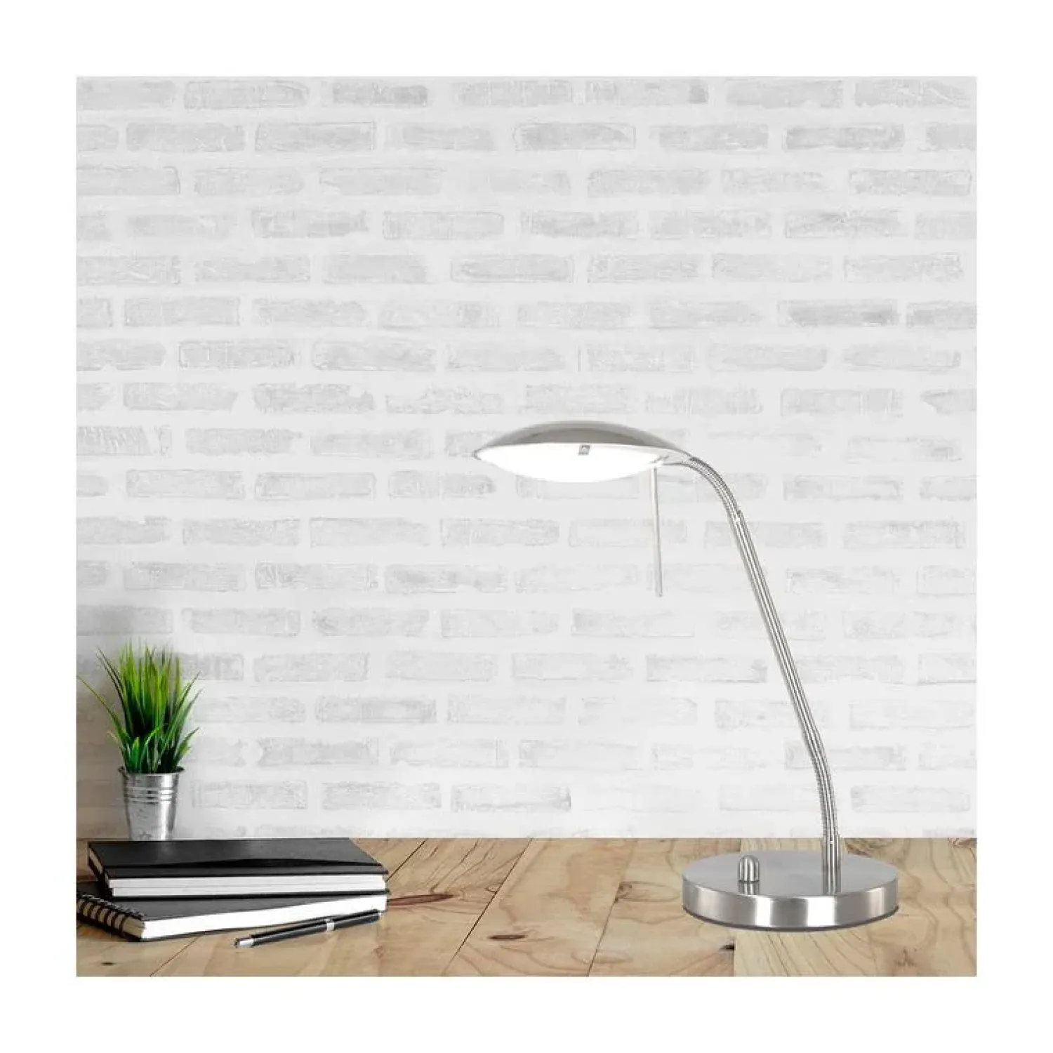 Steinmex Bureaulampen|Fargo 1-lichts Bureaulamp Staal