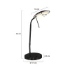 Steinmex Bureaulampen|Fargo 1-lichts Bureaulamp Zwart