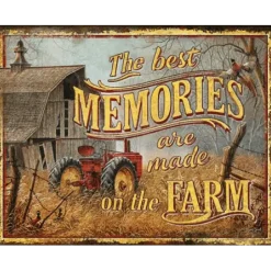 Cavetown Metalen Borden|Farm Memories - metalen bord
