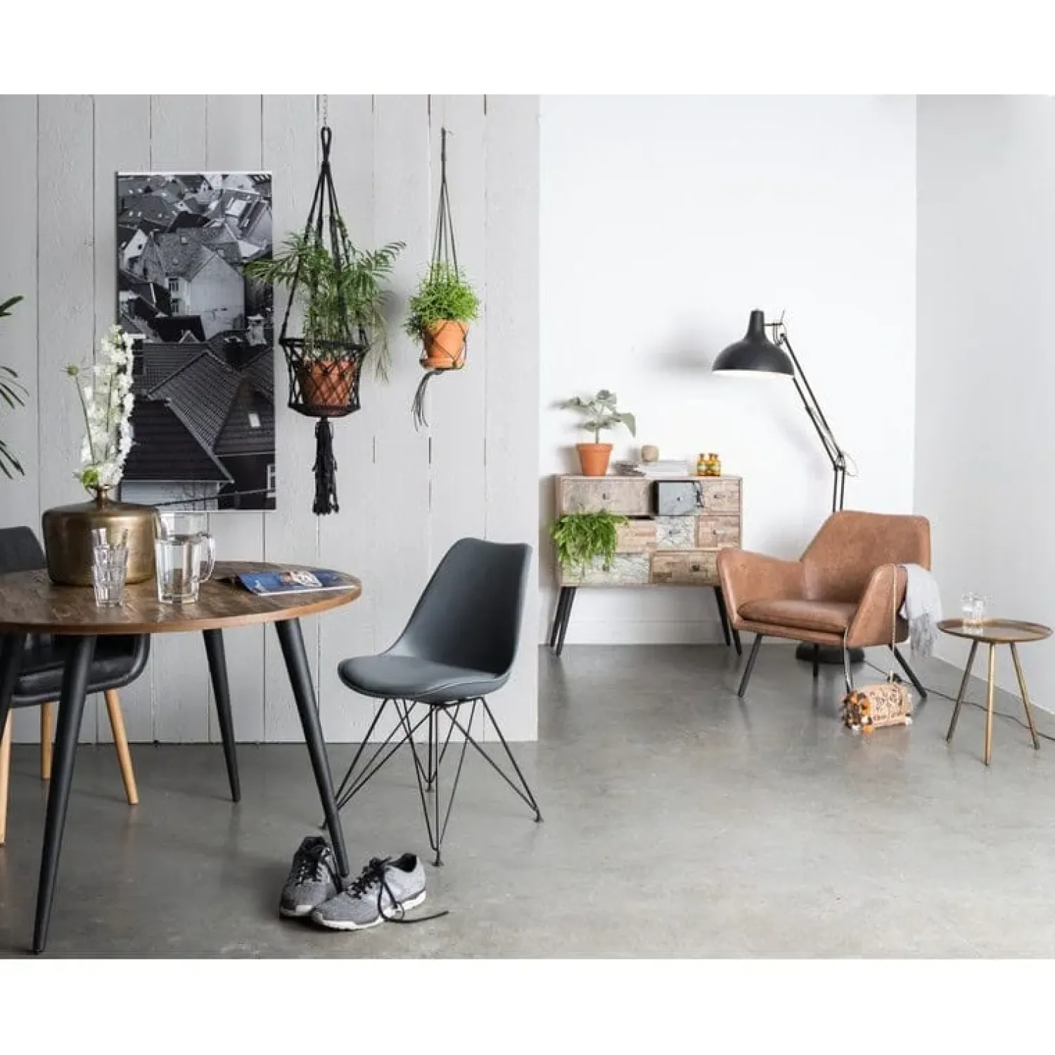 NORI Living Fauteuils|Fauteuil Bon Bruin PU leer