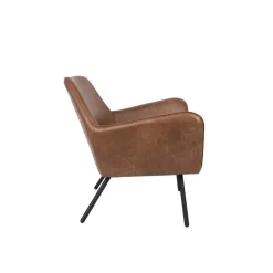 NORI Living Fauteuils|Fauteuil Bon Bruin PU leer