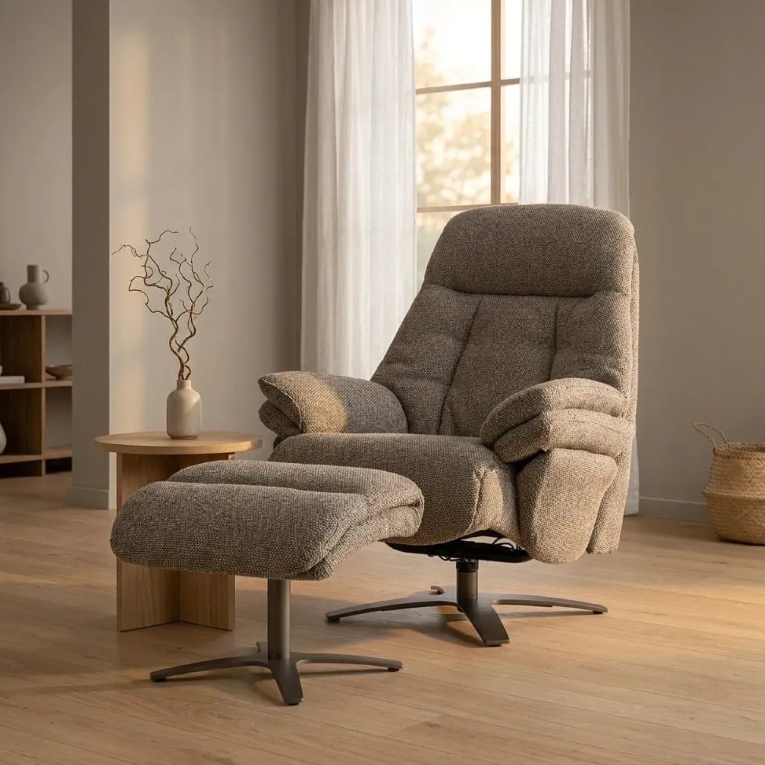 Eleonora Fauteuils|Fauteuil Caleb Taupe