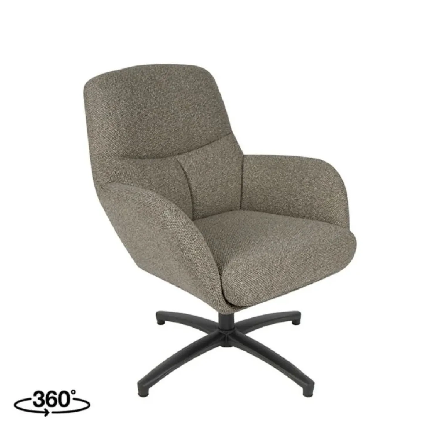 Label51 Fauteuils|Fauteuil Chill Zone Mushroom Boucle Zwarte poot
