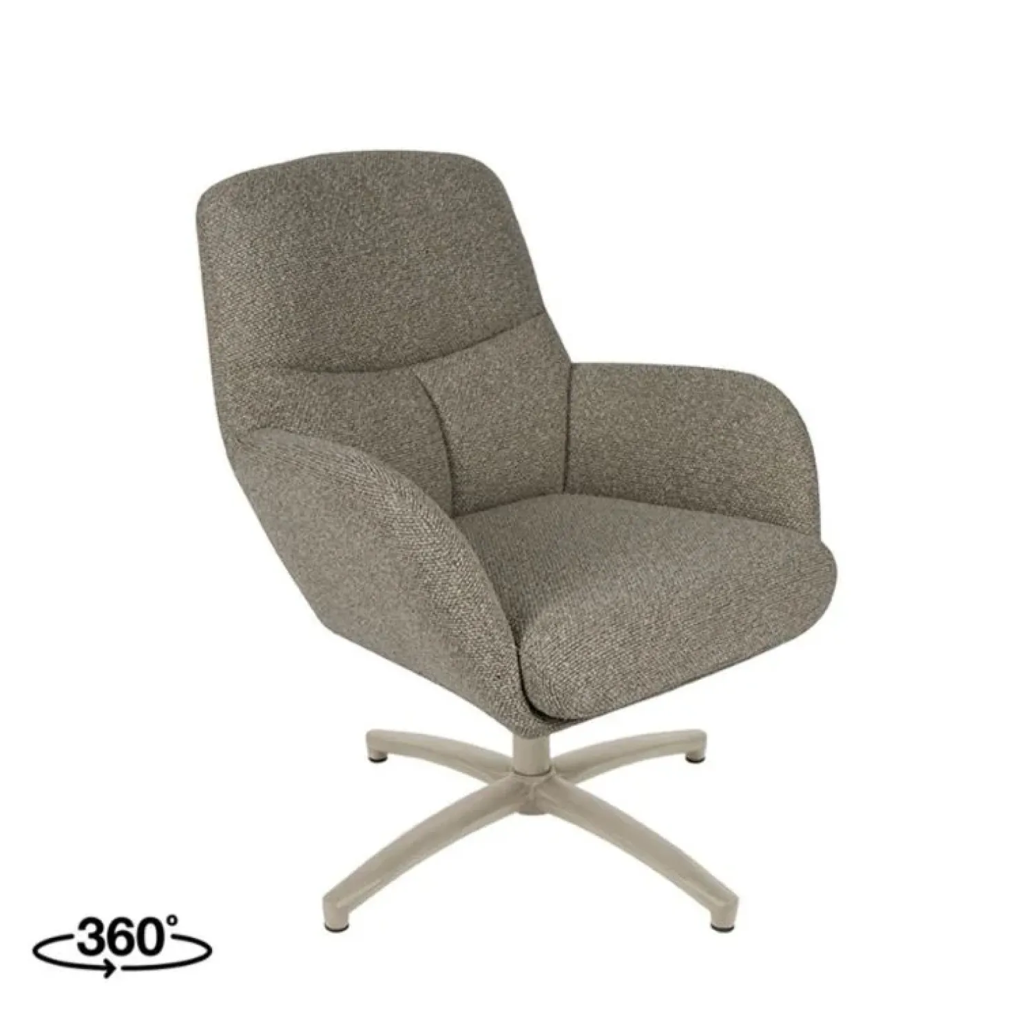 Label51 Fauteuils|Fauteuil Chill Zone Mushroom Boucle Taupe poot